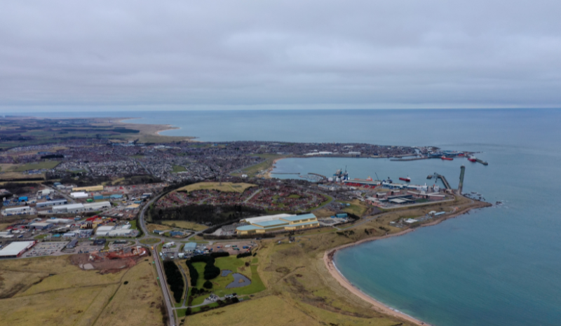 Peterhead Port ariel shot