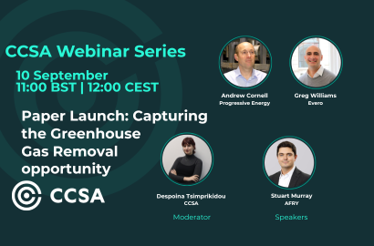 CCSA Webinar Series - CCSA Paper Launch: Capturing the Greenhouse Gas Removal Opportunity